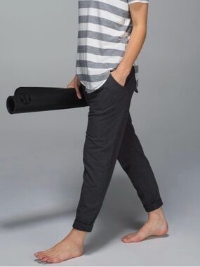 Lululemon Stress Less Pant Heathered Dark Grey 6